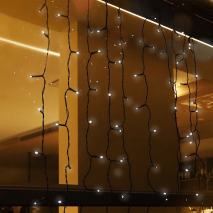 Aigostar - LED соларна верига 100xLED/8 функции 4x1m 800 mAh IP65 студена бяла