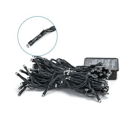 Aigostar - LED соларна верига 100xLED/8 функции 4x1m 800 mAh IP65 студена бяла