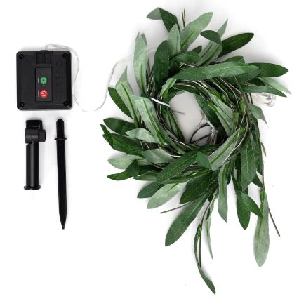 Aigostar - LED соларен гирлянд 70xLED/4x1м IP65 300 mAh топло бяло маслинено