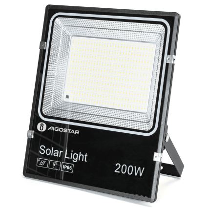 Aigostar - LED соларен прожектор LED/200W/3,2V 3600mAh 3000K/4000K/6500K IP66 + дистанционно управление