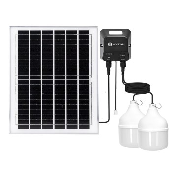 Aigostar - LED соларен полилей 2xLED/70W/12V 12000 mAh 6500K IP65 Ø 12 см + дистанционно управление