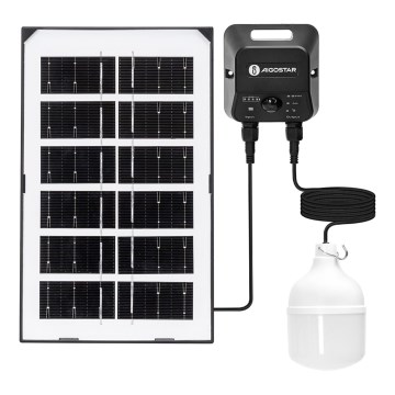 Aigostar - LED соларен полилей със сензор LED/35W/12V 3000 mAh 6500K IP65 Ø 10 см + дистанционно управление