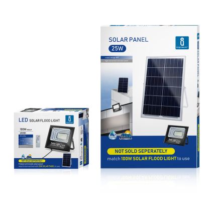 Aigostar - LED регулируема соларна прожектор LED/100W/3,2V IP67 2000 mAh + дистанционно управление