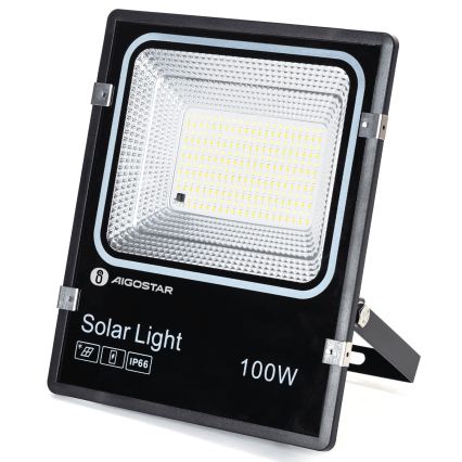 Aigostar - LED соларен прожектор LED/100W/3,2V 2000mAh 3000K/4000K/6500K IP66 + дистанционно управление