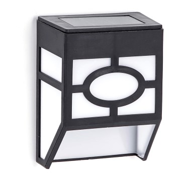 Aigostar - LED соларен стенен осветител LED/0,006W/1,2V 100 mAh 2700K IP44 черен