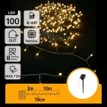 Aigostar - LED соларен коледен гирлянд 100xLED/8 функции 12m IP65 топла бяла 800 mAh