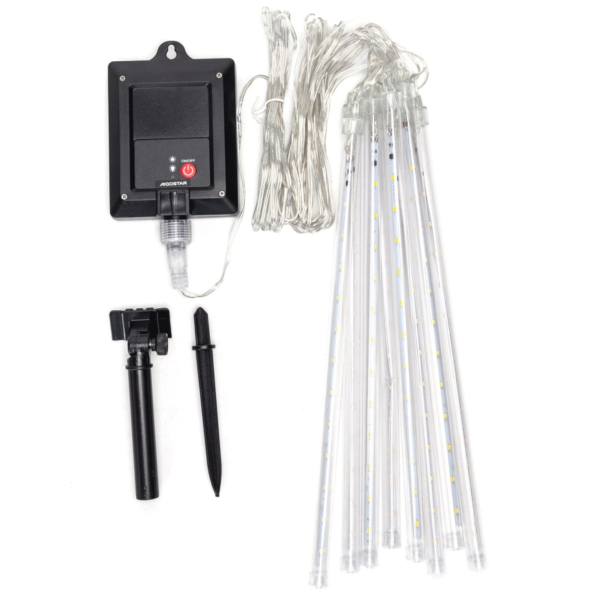 Aigostar - LED соларна коледна гирлянда 192xLED/8m IP65 1200 mAh студено бяло