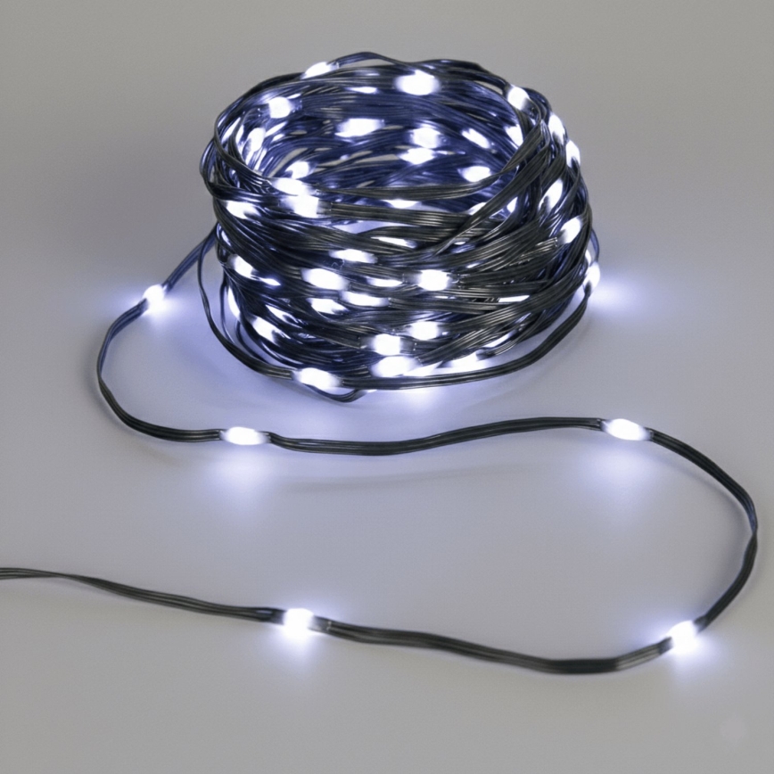 Aigostar - LED соларна коледна гирлянда 300xLED/8 функции 32m IP65 студено бяло 1200 mAh