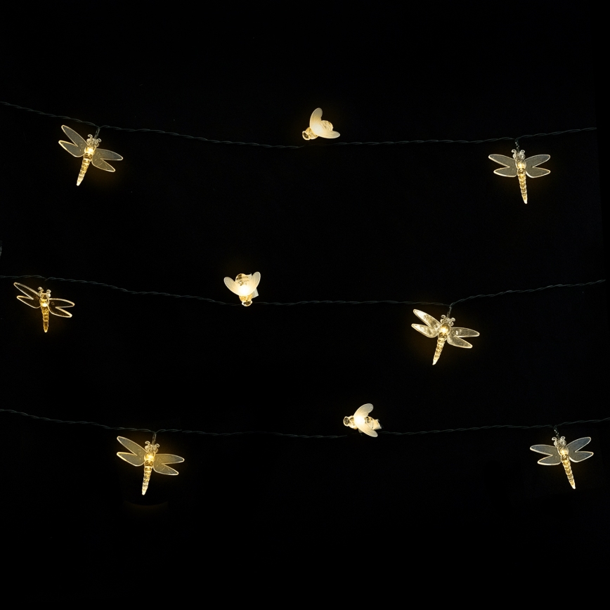 Aigostar - LED соларна декоративна гирлянда 50xLED/8 функции 10 m 800 mAh IP65 топла бяла