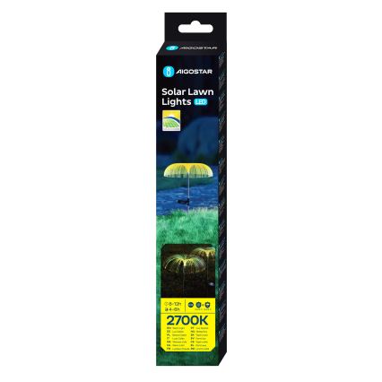 Aigostar - LED соларна декоративна лампа LED/0,03W/1,2V 70см 300 mAh 2700K IP44