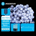 Aigostar - LED соларна декоративна верига 50xLED/8 функции 12м IP65 студено бяло 800 mAh