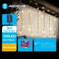 Aigostar - LED соларна  гирлянда 100xLED/8 функции 8x0,4m IP65 топло бяло 800 mAh