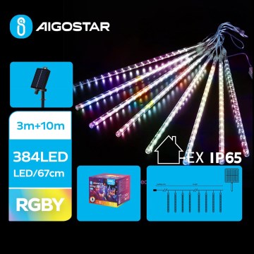Aigostar - LED соларна гирлянда 384xLED/13m IP65 1200 mAh многоцветна