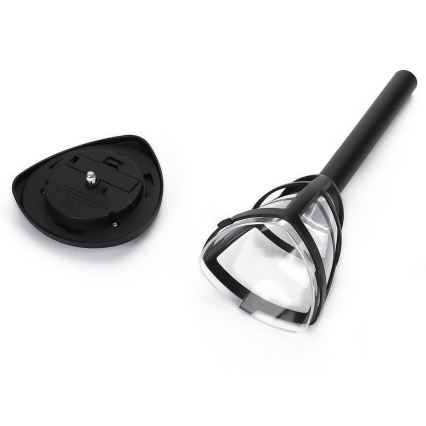 Aigostar - LED соларна лампа LED/0,06W/2V 100 mAh 33,8 см 6500K IP44 черна