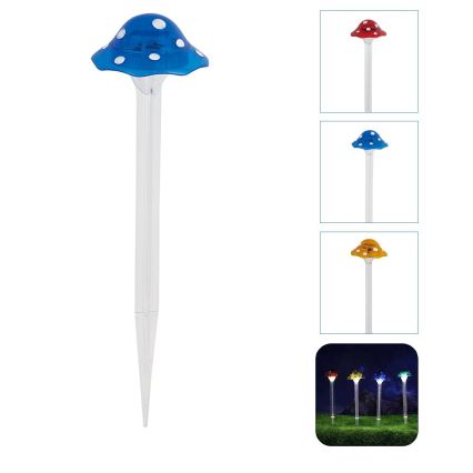 Aigostar - LED соларна лампа LED/0,006W/1,2V 100 mAh 2700K IP44 синя