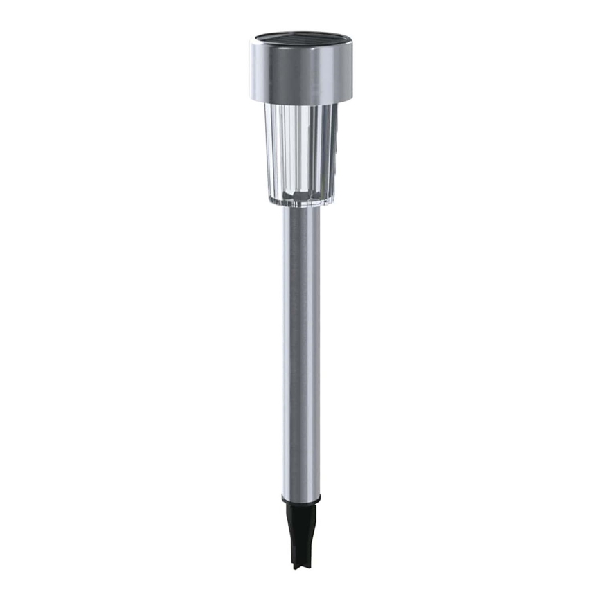 Aigostar - LED Соларна лампа LED/0,006W/1,2V 29,5 см 40 mAh матов хром 6500K IP44