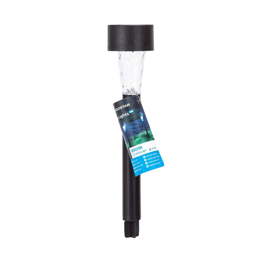 Aigostar - LED Соларна лампа LED/0,006W/1,2V 40 mAh 29,5 см черен 6500K IP44
