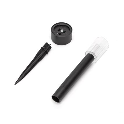 Aigostar - LED соларна лампа с сензор за здрач LED/0,006W/1,2V 40 mAh 29,5 см черна 6500K IP44