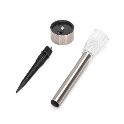 Aigostar - LED Соларна лампа LED/0,006W/1,2V 40 mAh 29,7 см матов хром 6500K IP44