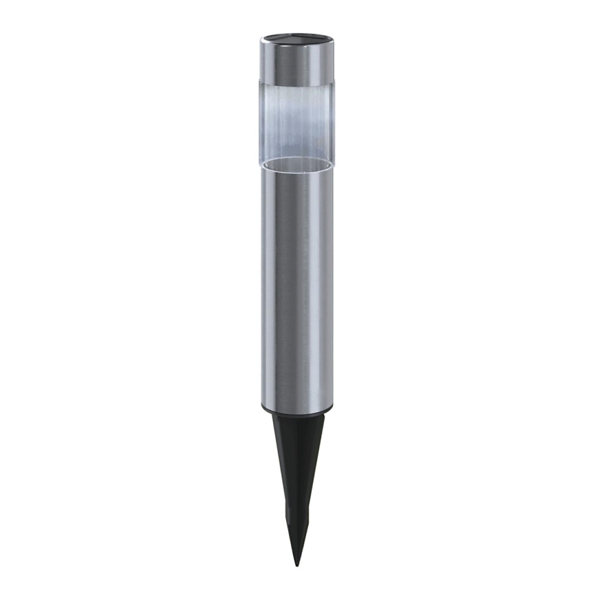 Aigostar - LED Соларна лампа LED/0,006W/1,2V 31,5 см 100 mAh матов хром 6500K IP44
