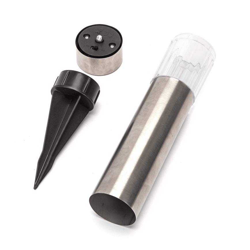 Aigostar - LED Соларна лампа LED/0,006W/1,2V 31,5 см 100 mAh матов хром 6500K IP44