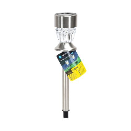 Aigostar - LED Соларна лампа LED/0,006W/1,2V 35,5 см матов хром 2700K IP44