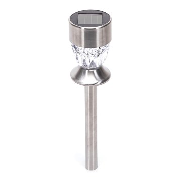 Aigostar - LED Соларна лампа LED/0,006W/1,2V 35,5 см матов хром 3000K IP44
