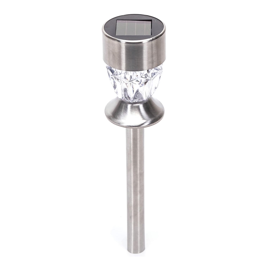 Aigostar - LED Соларна лампа LED/0,006W/1,2V 35,5 см матов хром 3000K IP44