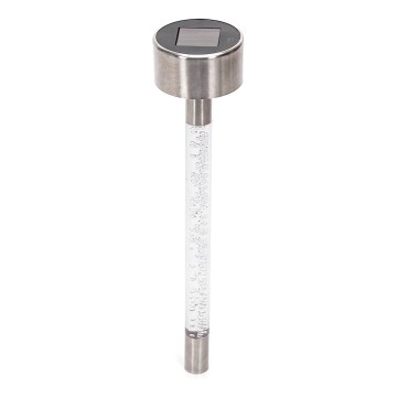 Aigostar - LED Соларна лампа LED/0,006W/1,2V 36,7 см матов хром 2700K IP44