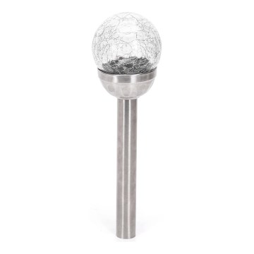 Aigostar - LED Соларна лампа LED/0,006W/1,2V 37,8 см матов хром 6500K IP44
