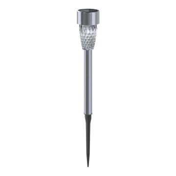Aigostar - LED соларна лампа LED/0,006W/1,2V 40 mAh 29,7 см мат хром 6500K IP44