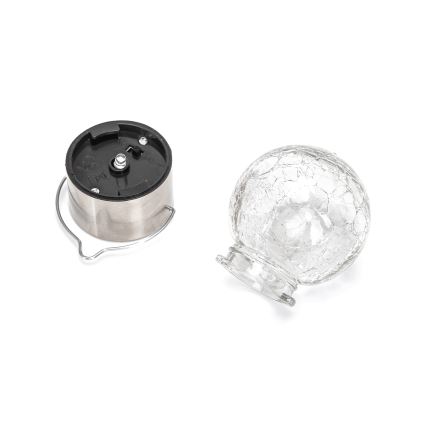 Aigostar - LED Соларна лампа LED/0,006W/1,2V матов хром 6500K IP44