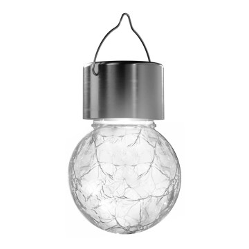 Aigostar - LED Соларна лампа LED/0,006W/1,2V матов хром 6500K IP44