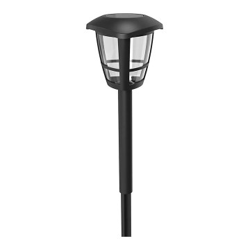 Aigostar - LED соларна лампа LED/0,06W/2V 100 mAh 33,8 см 6500K IP44 черна