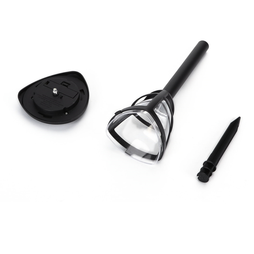 Aigostar - LED Соларна лампа LED/0,06W/2V 100 mAh 33,8 см 6500K IP44 черен