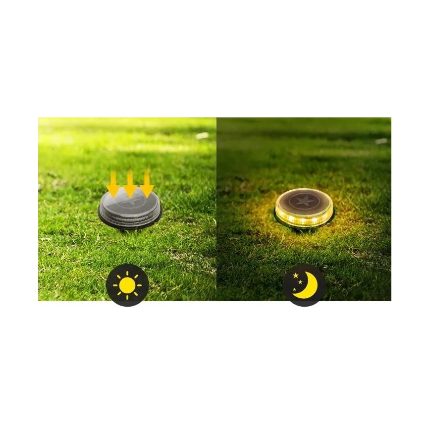 Aigostar - LED Соларна лампа LED/0,6W/5,5V 24,5 см 500 mAh 3200K IP66 черен