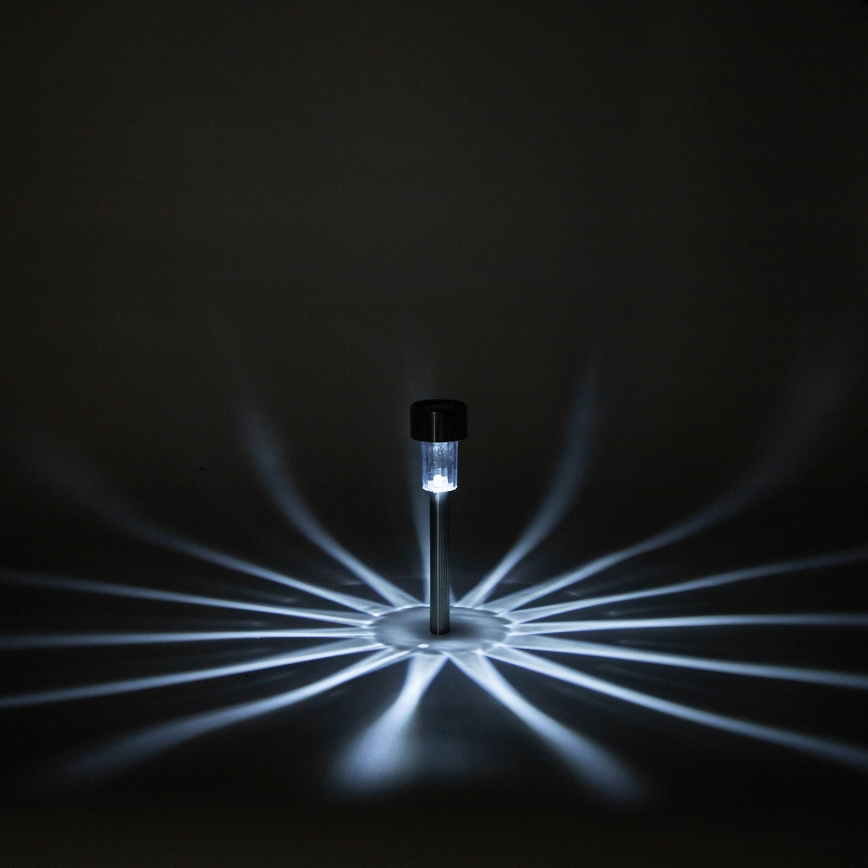 Aigostar - LED соларна лампа LED/2V IP44 40 mAh матов хром