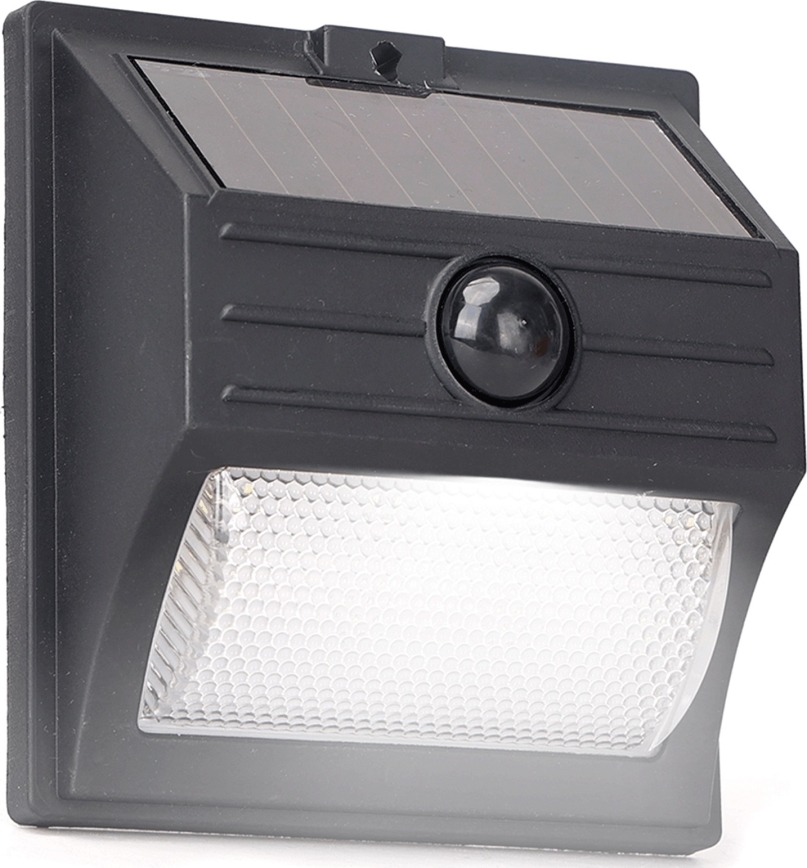 Aigostar - LED Соларна лампа с датчик LED/3,7V 6500K 500 mAh IP65 черна