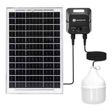 Aigostar - LED соларна лампа със сензор LED/70W/12V 6000 mAh 6500K IP65 Ø 12 см + дистанционно управление