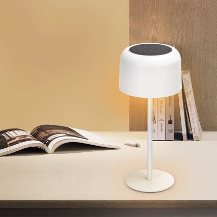 Aigostar - LED соларна регулируема настолна лампа с презареждаща батерия LED/3W/5V 2200mAh бяла IP54