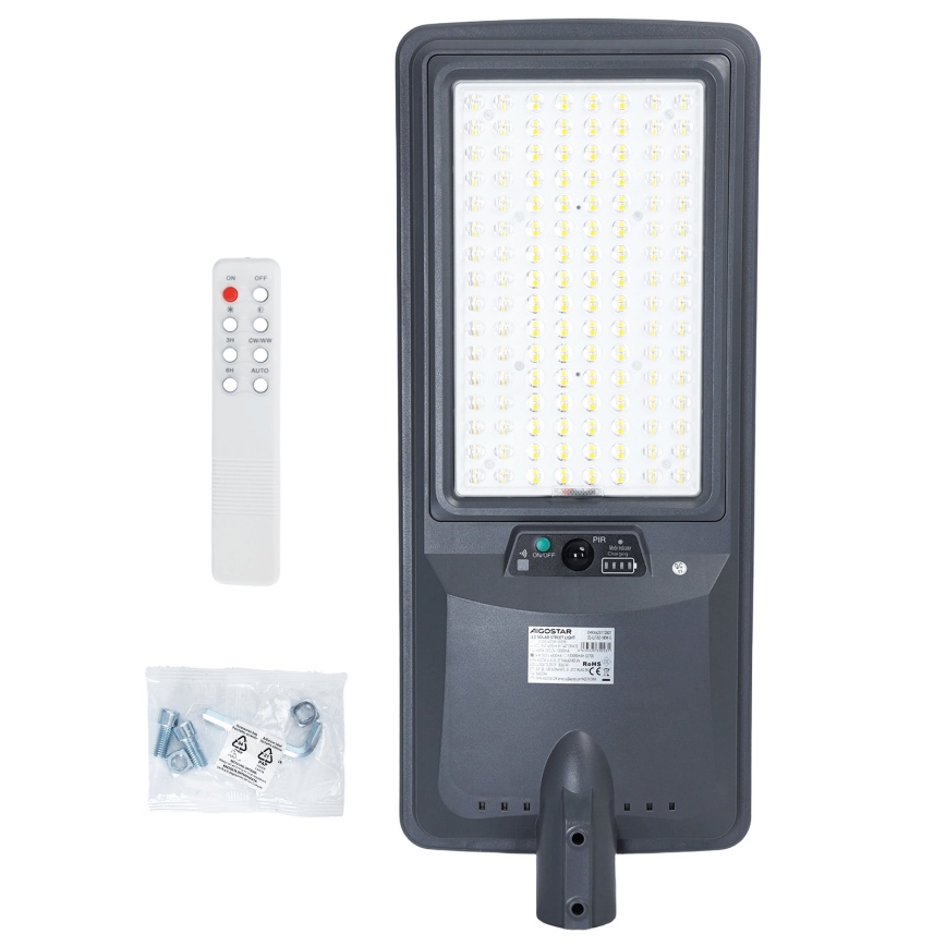Aigostar - LED соларна улична лампа със сензор LED/300W/3,2V 3600mAh + дистанционно управление