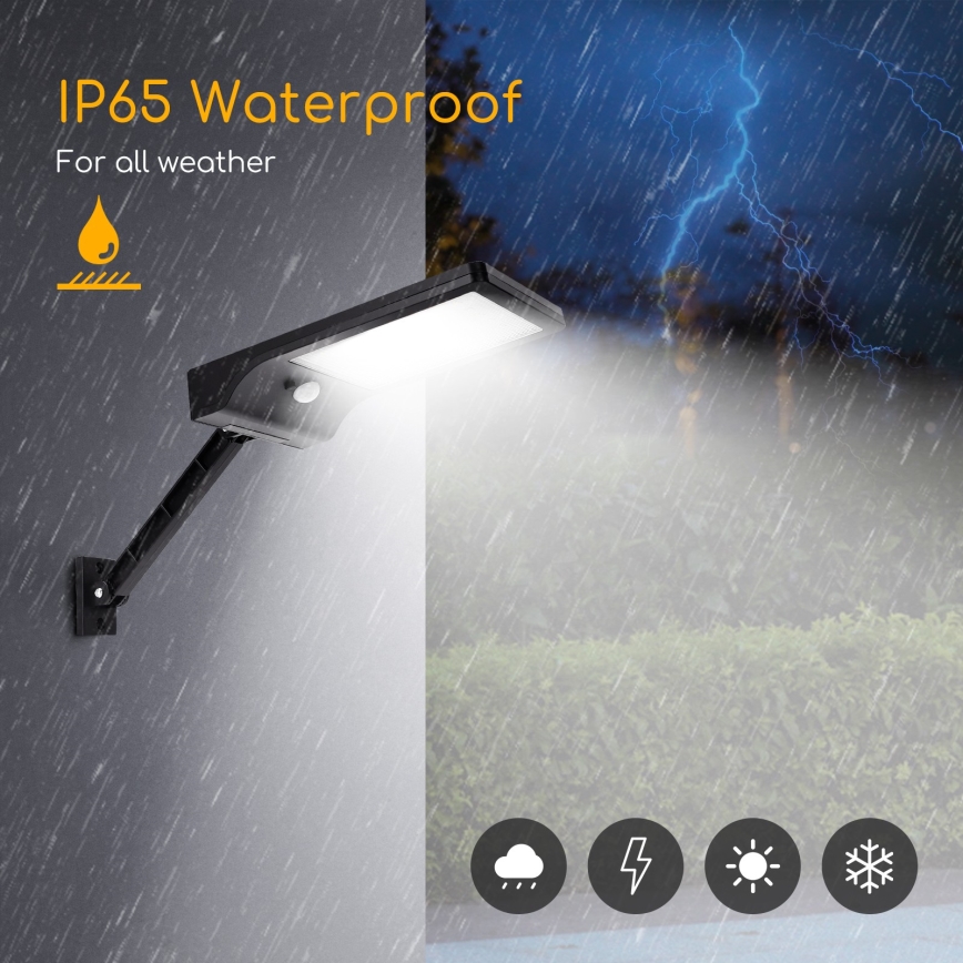 Aigostar - LED Соларна улична лампа със сензор LED/2,3W/5,5V 1800 mAh IP65