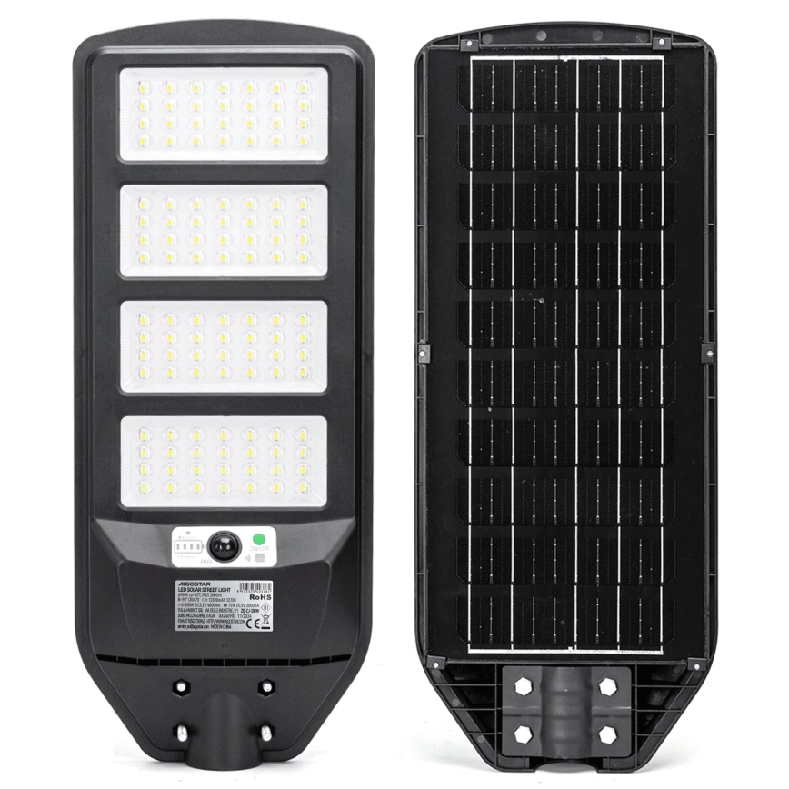Aigostar - LED Соларна улична лампа със сензор LED/200W/3,2V 12000mAh IP65 6500K + дистанционно управление