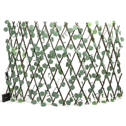 Aigostar - LED Соларна верига 102xLED/2x0,7m IP65 топло бяло евкалипт