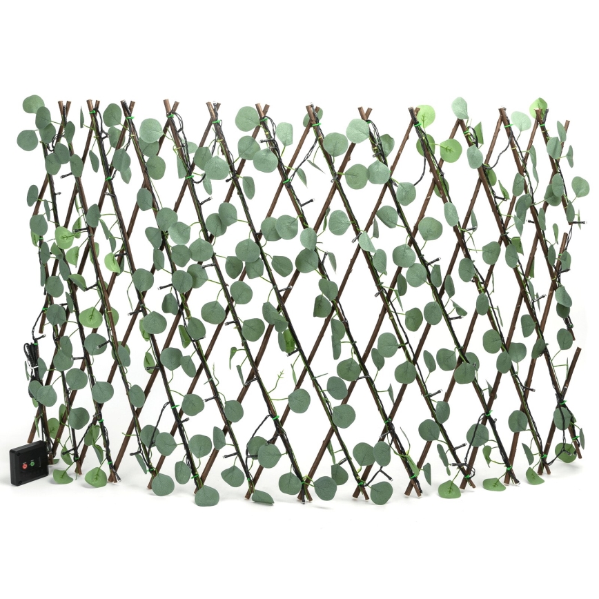 Aigostar - LED Соларна верига 102xLED/2x0,7m IP65 топло бяло евкалипт