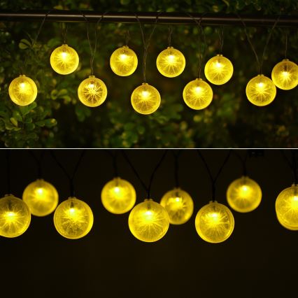 Aigostar - LED Соларна верига 10xLED/3,8m IP44 600 mAh топло бяло