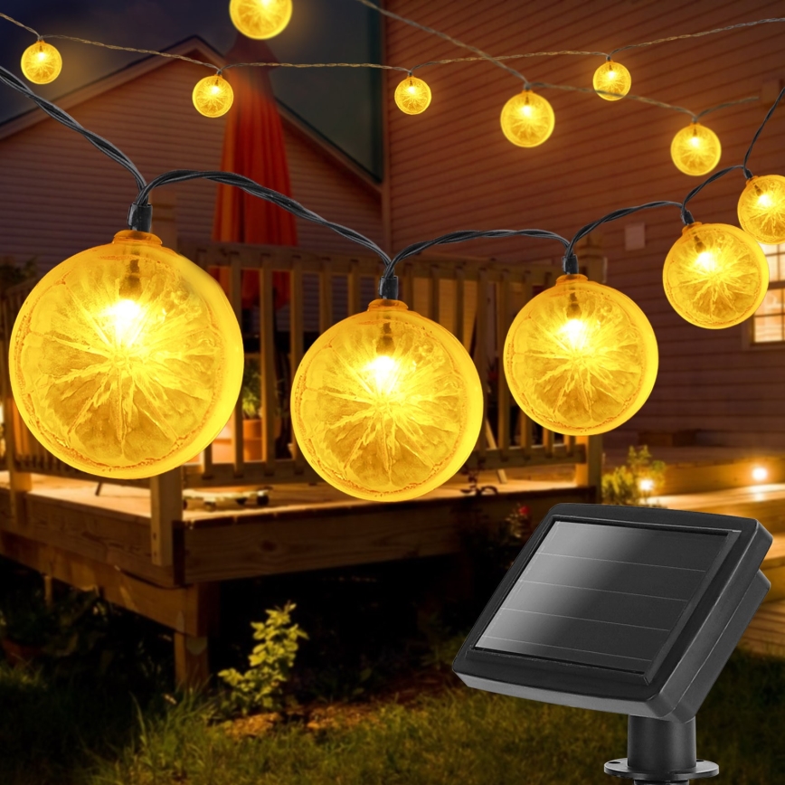 Aigostar - LED Соларна верига 10xLED/3,8m IP44 600 mAh топло бяло