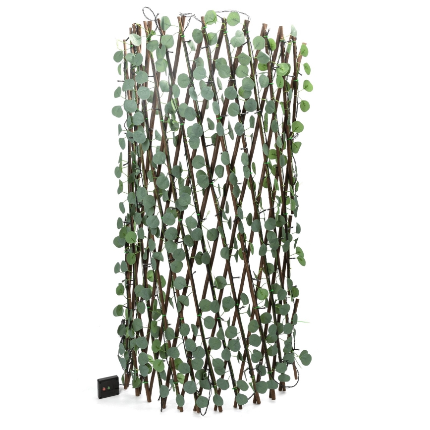 Aigostar - LED Соларна верига 148xLED/2x1,2m IP65 топло бяло евкалипт