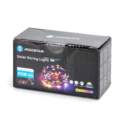 Aigostar - LED Соларна верига LED/8 функции 12m IP65 многоцветен