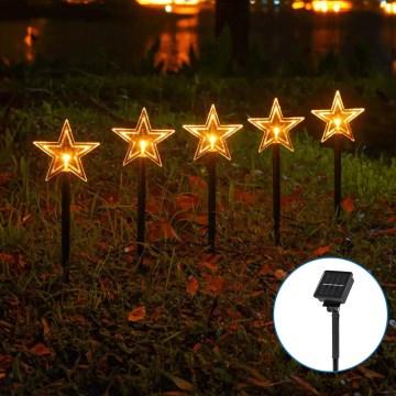 Aigostar - LED Соларна коледа лампа LED/0,054W/1,2V 1 м IP65 топло бял